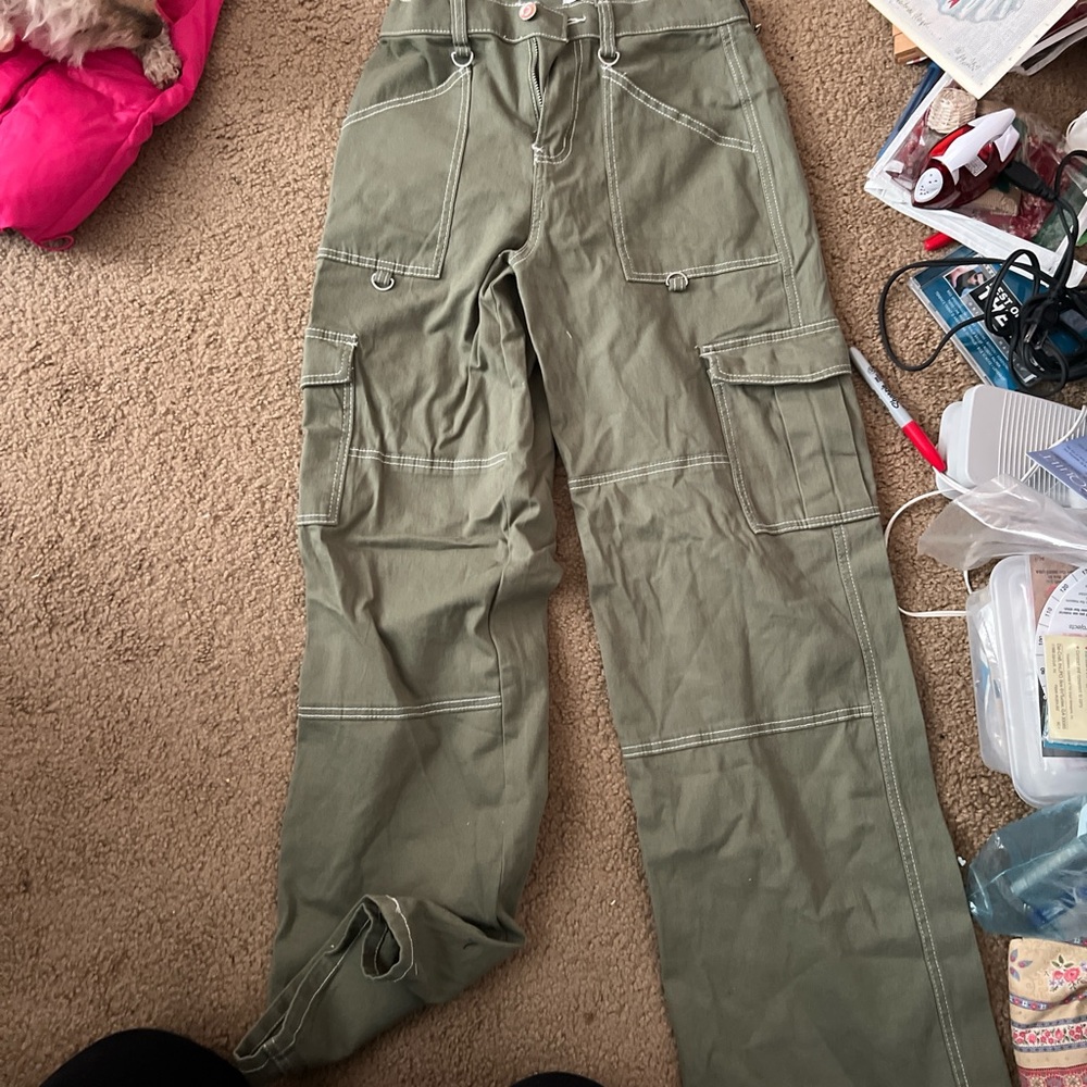 Envy Olive Green Cargo Pants